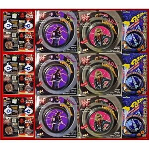 NEW 10 vintage yoyos starwars wwe & mor1999 series & 1PK 99/2000 NBA 8PC CARDS